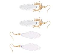 2 Pairs Enchanting Specter Earrings Alloy Halloween Party Accessories for Women Girls Festive Outfits Spooky Earrings