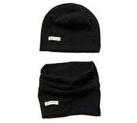 2 PC-Baby Cotton Hut-und Schal - Doppel Layered Stretchy Strickmütze Cap Light Weight, Snood-Schal Set für Neugeborene Baby-Mädchen-Kleinkind-Säugling Winter Herbst Frühling