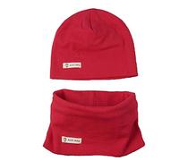 2 PC-Baby Cotton Hut-und Schal - Doppel Layered Stretchy Strickmütze Cap Light Weight, Snood-Schal Set für Neugeborene Baby-Mädchen-Kleinkind-Säugling Winter Herbst Frühling