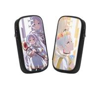 2 PCS Japanese Frieren: Beyond Anime Pencil Case Bag, Large Capacity Stationery Bag, Pencil Cases for Teenagers, Suitable For School Bag with Student Stationery for Girls and Boys (Frieren-1)