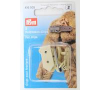 2 Pelzhaken - Clips beige