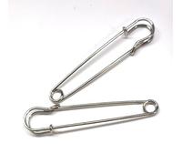 2 Premium Sicherheitsnadeln 10cm Kiltnadeln silberfarben Tuchnadeln Anstecknadeln Schmucknadeln für schwere Stoffe - Broschennadeln Nadeln