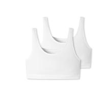 Schiesser Bustier 2er-Pack ohne Cups Organic Cotton weiß - 95/5 für Damen 36