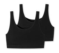 2 Schiesser Bustiers mit Bio-Baumwolle - Damen - Gr. 40 - schwarz