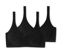 2 Schiesser Bustiers mit Cups und Bio-Baumwolle - Damen - Gr. 85B - schwarz