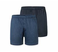 2 Schiesser Jersey-Boxer - Herren - Gr. S/4 - dunkelblau/print