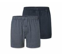 2 Schiesser Jersey-Boxer - Herren - Gr. Xxl/8 - dunkelblau/gestreift