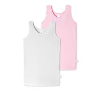Schiesser Unterhemd GIRLS ORIGINAL CLASSICS 2er Pack 95/5 Bio-Baumwolle weiß/rosa Gr.92