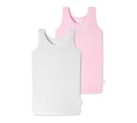 Schiesser Unterhemden Mädchen – 2er-Pack 95/5 Organic Bio-Baumwolle – Rosa Größe 98