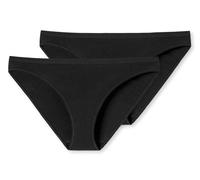 2 Schiesser Minislips mit Bio-Baumwolle - Damen - Gr. 38 - schwarz