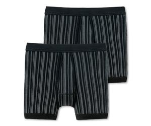 2 Schiesser Shorts in Feinripp - Herren - Gr. L/6 - schwarz