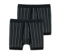 2 Schiesser Shorts in Feinripp - Herren - Gr. M/5 - schwarz