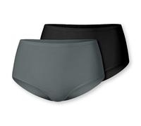 2 Schiesser Slips - Damen - Gr. 42 - dunkelgrün