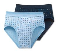 2 Schiesser Slips in Feinripp - Herren - Gr. L/6 - hellblau