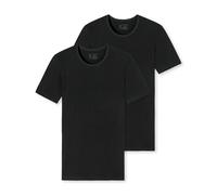 2 Schiesser T-Shirts - Herren - Gr. S/4 - schwarz