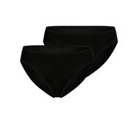 Schiesser Tai-Slip Damen Organic Cotton 95/5 mit flachen Nähten – 2er-Pack Schwarz Gr. 40