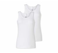 Schiesser Damen Trägertop Modern Multipacks mit Spitze Weiß Größe 36