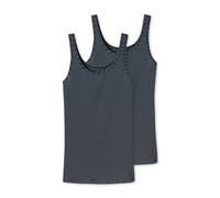 2 Schiesser Trägertops mit Modal - Damen - Gr. 38 - dunkelblau