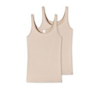 2 Schiesser Trägertops mit Modal - Damen - Gr. 40 - braun