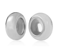 2 St ck Rondell-Abstandshalter-Charm, Sterlingsilber, Clip-Stopper-Charm, Verschluss-Stopper-Charm f r Pandora-Charm-Armb nder (A Silber)