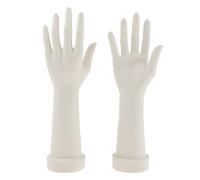 2 Stü Weibliche Schaufensterpuppe Hand Arm Display Base Handschuhe Schmuck Modell Stehen Weiß