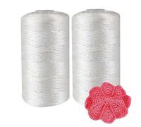 2 Stück 100 G Häkelgarn, Handgewebtes Leichtes Eisseidengarn, Polyester-Hohlgarn, Geeignet Für Coole Sommerhüte, Schuhe Und Taschen, Handgewebte Häkeltaschen Und Kissen (rein Weiß)