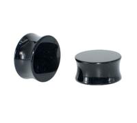 2 Stück 3 mm - 50 mm große Größe Weiß Schwarz Acryl Sattel Ohr Plug Sattel Expander Dehner Piercing Ohrmesser-Set Körperschmuck Attraktives Design