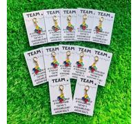 2 Stück/5 Stück/12 Stück buntes Puzzle Schlüsselanhänger Set - Bunte Schildkröten Party Schlüsselanhänger Geschenke - Inklusive inspirierender Karte -