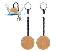 2 Stück 53 mm schwimmender Schlüsselanhänger aus Kork, Holzkugel, Bootszubehör für Boot, Segeln, Schwimmer, Kajak, Kanu, Marine