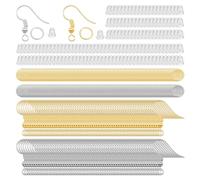 2 Stück 600 Ohrring-Sets, DIY-Schmuck, Ohrring-Verschlüsse, Ohrzubehör, hypoallergenes Ohrhaken-Set, transparente Ohrstöpsel, passende Kleidung, Ohrhaken-Set, Ohrschmuck (Gold, Silber)