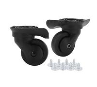 2 Stück A52 Koffer Rollen Gepäck Schwenker Rad Ersatz Schwarz Reise Zoll Box Poröse Räder Lockbox Spinner Rad Reparatur Zubehör Koffer Universal Rad Räder Ersatzrollen Gepäckkoffer