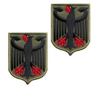 2 Stück Adler-Schild Deutsch Flagge Patch Abnehmbare Aufnäher mit Stickereiverschluss Taktisch Militär Patch Applikation für Jacke Rucksäcke Kleidung Taschen Weste