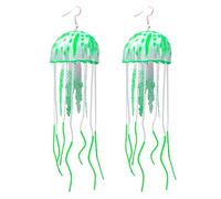 2 Stück Air Jellyfish Silikon Ohrringe handgemachte übertriebene Quaste baumeln für Geburtstagsgeschenk baumeln Tropfen