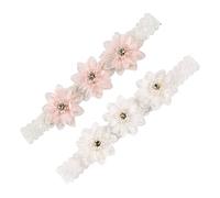 2 Stück Babystirnband, Blumen Stirnband, Mädchen Satinband, Elastisches Haarband Mit Ripsband Für Geschenke und Partys