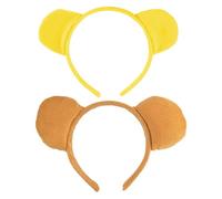 2 Stück Bärenohr-Stirnbänder, Niedliche Tier-Stirnbänder, Maskerade-Haarschmuck, Cosplay-Haarschmuck