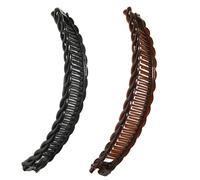 2 Stück Banana Clip Damen Claire Haarklammer Groß Haarspangen Flat Claw Clip Dickes für Kitsch Haarnadel Bananenspange Haare Bananen Haarspange Banana Hair Clips Volume Invisibobble Haarklammer French