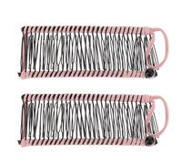 2 Stück Bananenclip Haarstyling Werkzeug aus Polyester und Eisen | Rosa, für Damen und Mädchen, Haarkamm Design, Hält Haar Fest und Dient als Schmuck