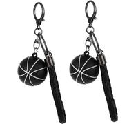 2 Stück Basketball Geschenk Schlüsselanhänger Mini Schlüsselbund Anhänger 3D Für Jungen Sportfan, Inspirierende Geschenk (Schwarz)