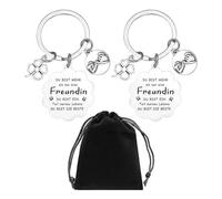2 Stück Beste-Freund-Schlüsselanhänger, 1 Stück Aufbewahrungstasche, Kreativer Metall-Schlüsselanhänger, Schlüsselanhänger-Zubehör, Kleine Geschenke Für Freunde