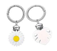 2 Stück Blatt- und Blumen-Hut-Clips, Schlüsselanhänger, stabile Legierungsmaterialien, mehrere Farboptionen für Kappen, Taschen, Outdoor-Aktivitäten, as described, Metall