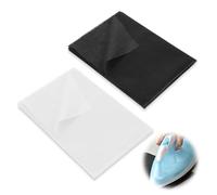 2 Stück Bügelvlies 100 * 200cm Vlies Vlieseline zum Aufbügeln,Bügelvlies Zum Verstärken,Volumenvlies zum Aufbügeln Einseitig,Vliesstoff Vlies zum aufbügeln (Schwarz Weiß)