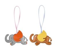 2 Stück Cartoon Elefantenanhänger, Pu -Eranhänger, Taschenanhänger, Niedliche Dekorative Anhänger Und Kreative Tieranhänger.