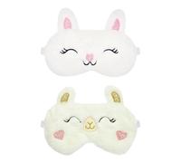 2 Stück Cartoon-Tier-Augenmasken, Plüsch-Augenmasken, Süße Augenmasken, Verdunkelungs-Augenmasken, Lustige Augenmasken, Reise-Schlafaugenmasken