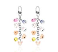 2 Stück Cartoon-Tier-Schlüsselanhänger, Doppelseitiger Acrylanhänger, Kreativer Schlüsselanhänger, Süßer Schlüsselanhänger, Kinderschmuck.