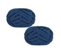 2 Stück Dicke Wolle, Diameter 2cm Chunky Wool, Grob Gestrickte Kuscheldecke, Roving Garn Zum Handstricken Häkeln, Grobstrick Weiches Wollgarn Haustier Bett Sofa (A)