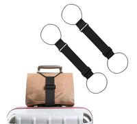 2 Stück Elastischer Befestigungsgurt für Gepäck, tragbares Reisekoffer Zubehör, verstellbare Gepäckgurte für Koffer, zum Befestigen von Taschen(schwarz)