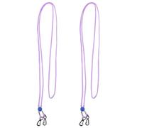 2 Stück Fäustling-Clips, elastische Handschuh-Clip, Handschuhe, Strumpfhalter, verstellbar, Wintermütze, Handschuh-Clips, Kinder-Fäustling-Halter, Schnur (lila)