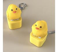 2 Stück Fidget Spielzeug Ente Schlüsselanhänger - Duck Quacking Keychain Fidget Spielzeug, Enten Schlüsselanhänger Mit Licht & Sound, Duckeys Keycap Zappelspielzeug, Ente FidgetToys Für Anti Angst