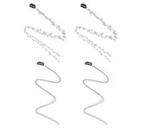 2 Stück Geflochtene Stern-Haarketten Und 2 Stück Geflochtene Strass-Haarketten, Elee Metall-Haar-Accessoires, Glänzende Haar-Accessoires, Haar-Accessoires