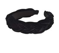 2 Stück geflochtene Stirnbänder aus Samt, geflochtene Vintage-Stirnbänder, Rock-Mode-Haar-Accessoires, elegante Stirnbänder für Damen, Samt-Stirnbänder, perfekt für den Alltag